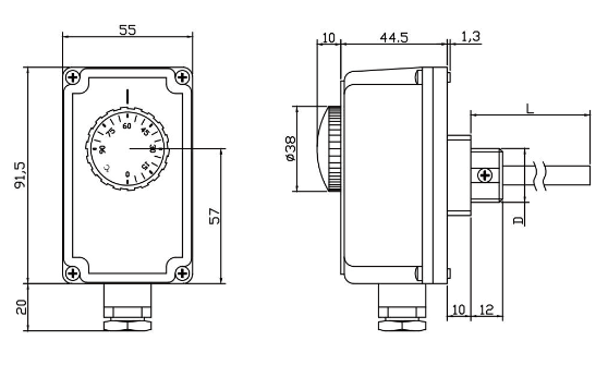 Adjustable Temperature Switch NC10