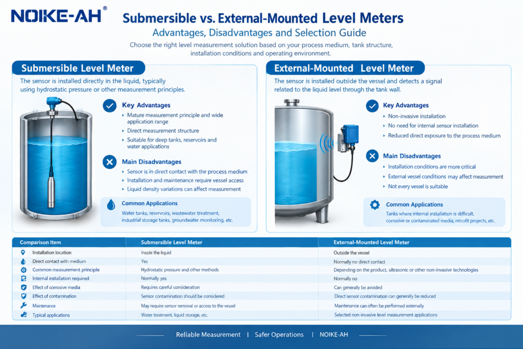 What Are the Advantages and Disadvantages of Submersible and External-Mounted Level Meters?