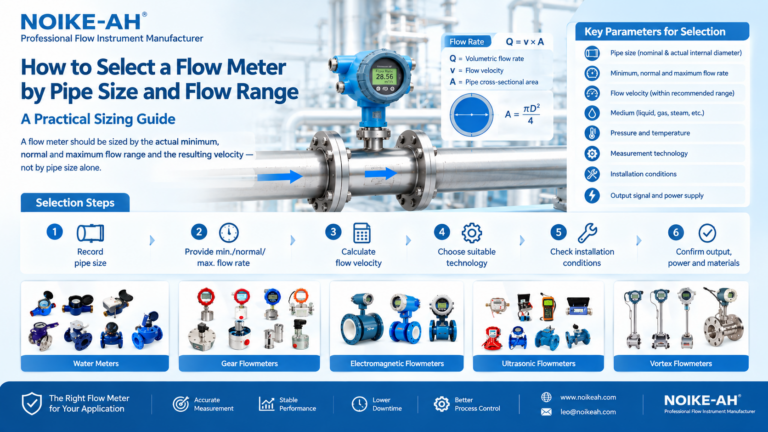 How to Select a Flow Meter by Pipe Size and Flow Range