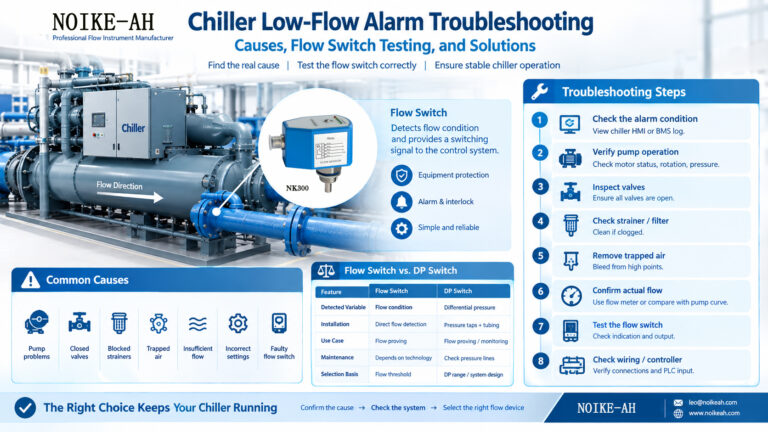 Chiller Low-Flow Alarm Troubleshooting: Causes, Flow Switch Testing, and Solutions