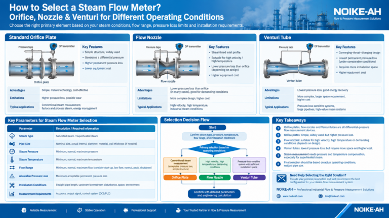 How to Select a Steam Flow Meter? Orifice, Nozzle & Venturi Guide
