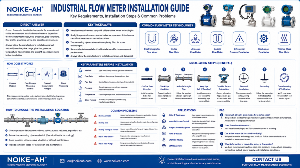 Industrial Flow Meter Installation Guide: Requirements, Steps & Common Problems