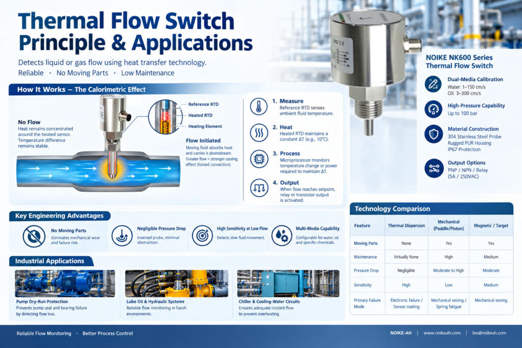 Thermal Flow Switch Principle & Applications